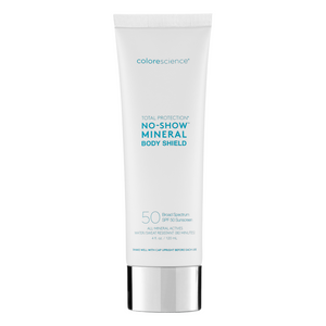 Colorescience Total Protection No-Show Mineral Body Shield SPF 50 on pure white background